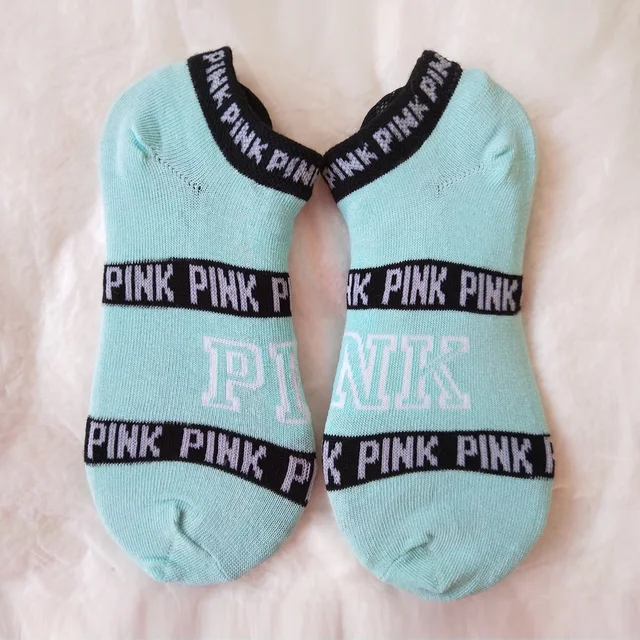 Hot Motion Socks Pink Socks New Unisex Cotton Mix Random Harajuku Creative Happy Casual Sports Short Ankle Pink Letters Socks 8