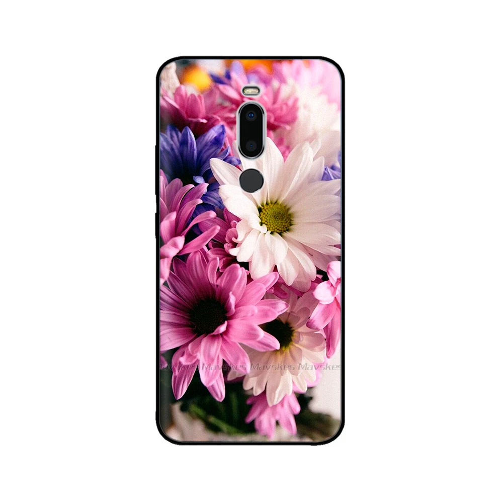 Phone Case for Meizu M8 Lite Soft Tpu Back Cover Protective for Meizu M8 Cover for Meizu M 8 Lite M813H M816H Silicon Flower cases for meizu back Cases For Meizu