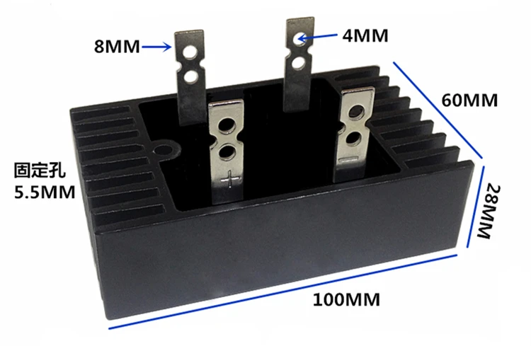 Мостиковый выпрямитель Ql60a Ql80a Ql100a Ql100a1600v Медь Pin-код