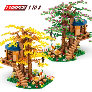 

Creator Designer Building Blocks Set Tree House Field My World Hell Jungle Craft Steve Bricks Toys for Kids