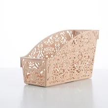 Пластиковый органайзер для косметики, коробка для косметики, корзины из искусственного ротанга, пластиковая корзина для хранения, настольная коробка для косметики для ванной комнаты