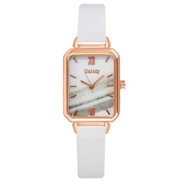 Ladies Quartz Watch 2021 Simple Fashion Luxury Rose Gold Stainless Steel Mesh Band Bracelet Set Qt83 1pc Leather Watch