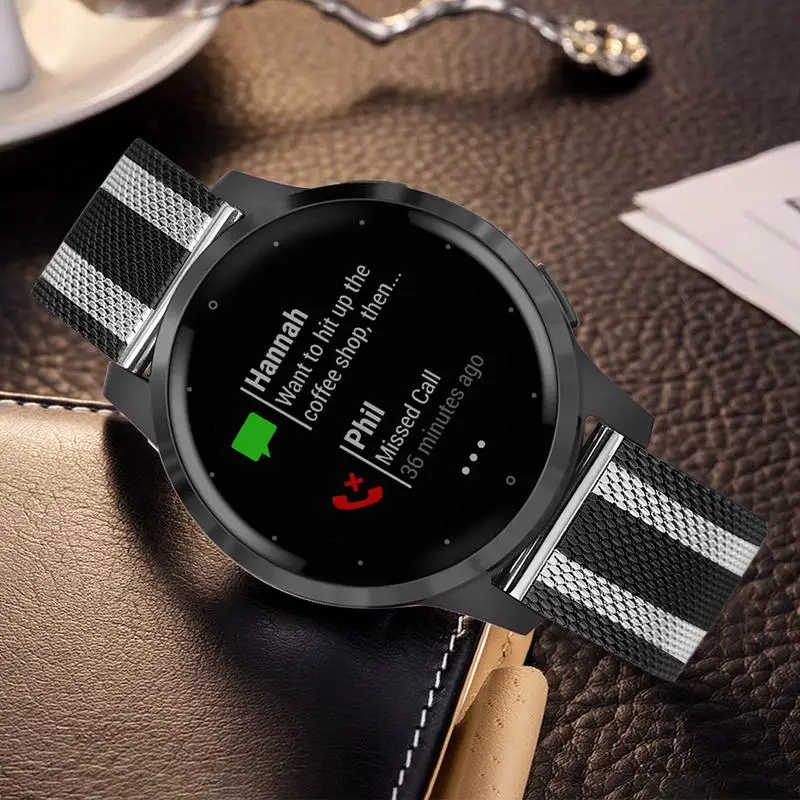 Mesh Woven Stainless Steel Watchband for Garmin Vivoactive 4 (45mm) / 4S (40mm) Quick Release Watch Band Milanese Strap Bracelet | Наручные