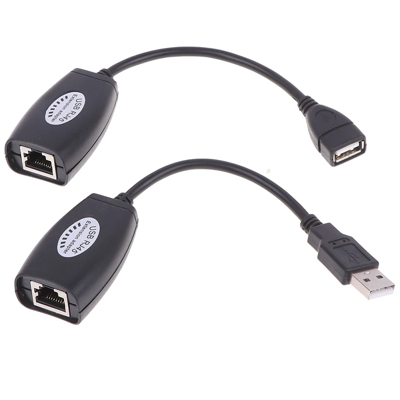 

USB UTP Extender Adapter Over Single RJ45 Ethernet CAT5E 6 Cable Up to 150ft