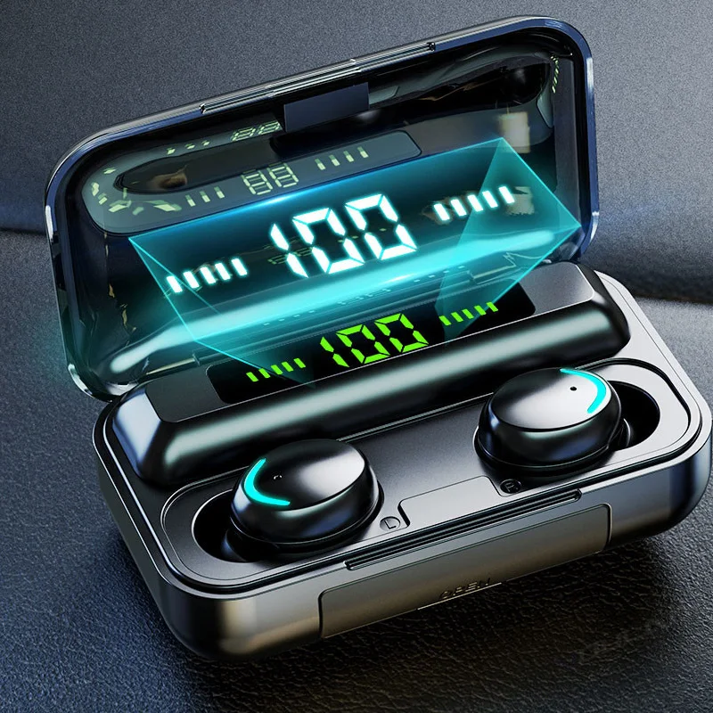 TWS Bluetooth 5.0 Earphones 2200mAh Charging Box Wireless Headphone 9D Stereo Sports Waterproof Earbuds Headsets With Microphone