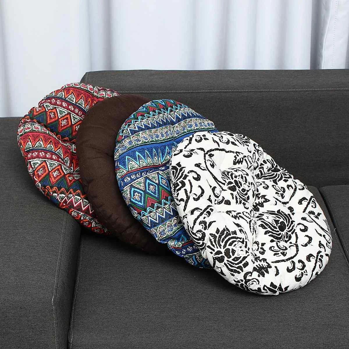 Новая Толстая круглая подушка стул татами коврик для медитации хлопковая подушка для дивана Йога напольный коврик Pouf футон подушка сиденья