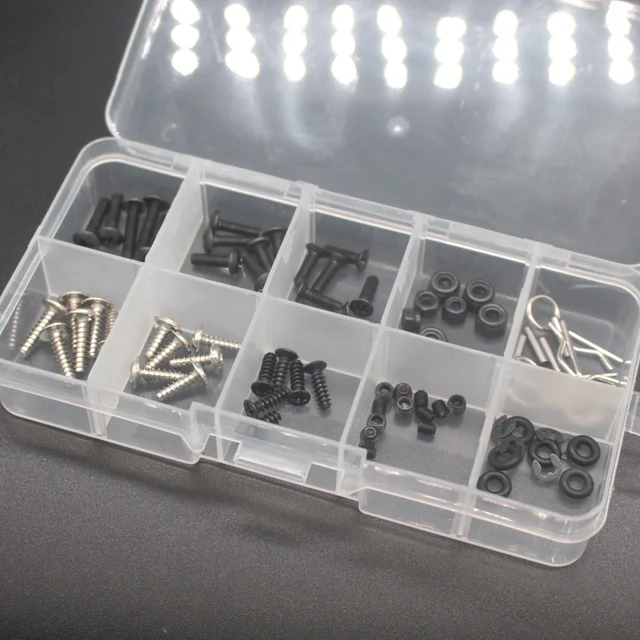 HSP 94123 94111 and other commonly used pieces of screw box package contains m3 m4 shell buckle Easy to wear screw set  02055