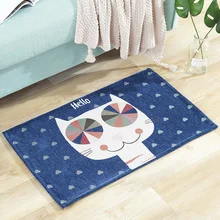 Коврик для пола с мультяшным котом, детский коврик для спальни, коврик для гостиной, для двери, для ванной, впитывающий Противоскользящий коврик