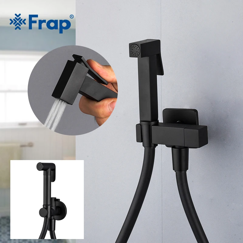 Frap Bidet Faucet Brass Shower Tap Washer Toilet Sprayer Hygienic Shower Bidet Tap Wall Mounted Bidet Faucets Y50058/9