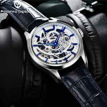 

2020 PAGANI Design Men's Watches Luxury Leather 100M Waterproof Clock Automatic Hollow Mechanical Male Wristwatch Reloj Hombres