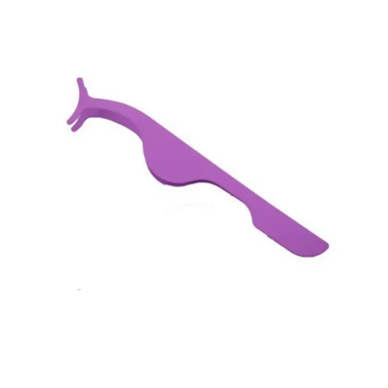 Реснички 1 шт. Пинцет для ресниц из нержавеющей стали 3D керлинг-аппликатор для удаления ресниц Зажим Щипцы для ресниц инструменты для макияжа - Цвет: purple
