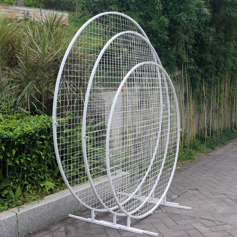 JAROWN Wedding Grid Iron Arch Gold Wedding Backdrop Decor Stand Party Geometry Shaped Wrought White Square Iron Decoration (22)