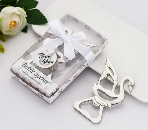 

(20 Pieces/lot) Wedding souvenirs of little swan design bottle opener favors For Bridal show party favor and wedding decorations
