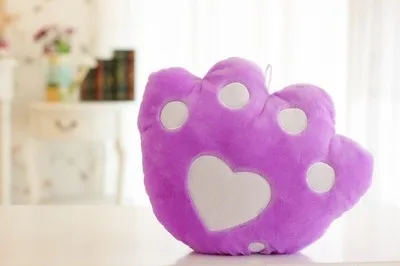 Bear claw purple Светодиодный ночник, новинка, Детская лампа, Звездный медведь, коготь, цветная светящаяся подушка, прикроватные огни, детские плюшевые игрушки, подарок на день Святого Валентина - Цвет: Bear claw purple