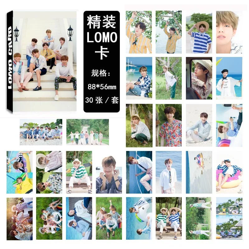 8 Южнокорейские группы K-POP Bangtan мальчиков плакат ломо карты фотокарты любовь себя карта душа Persona HD наклейки на стену - Цвет: 8