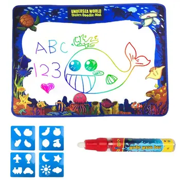 

Sea Sea World Magic Water Drawing Mat Doodle Mat 7-Colored Aqua Painting Board Writing Mats Educational Toys Gifts Boys Girls