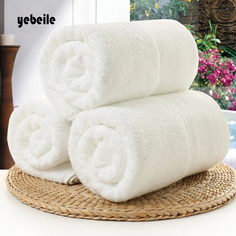 Yebeile stars отель хлопок белое банное полотенце толстое пляжное полотенце быстросохнущее мягкое высокоабсорбирующее антибактериальное Хлопковое полотенце
