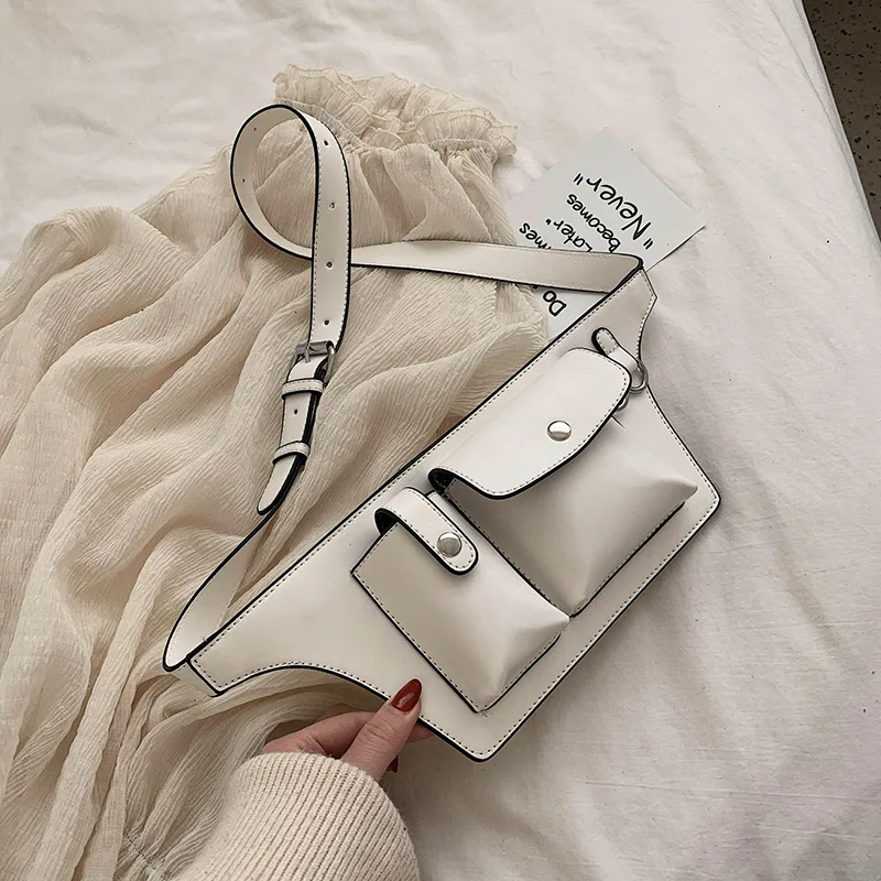 

2020 PU Leather Fanny Packs For Women Fashion Simple Waist Packs Female Travel Handbags High Quality Belt Bags Ladies Chest Bags