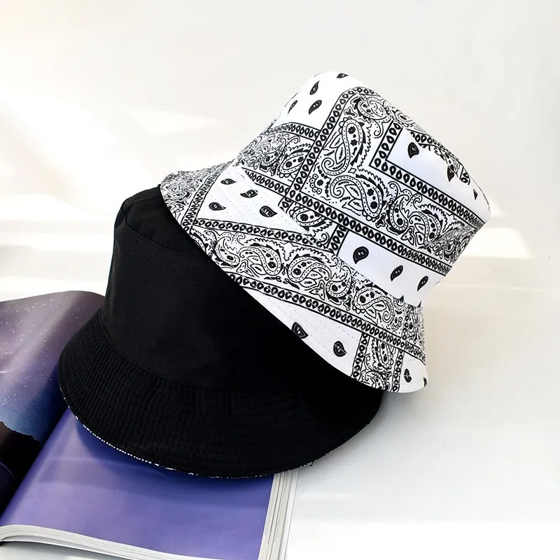 Unisex Cotton Bucket Hat sun hats fisherman hat sunscreen hats bucket hats sun hat Men Women Cashew Flowers Double-Sided Sun Cap Summer Panama Fashion Fold Sun Fishing