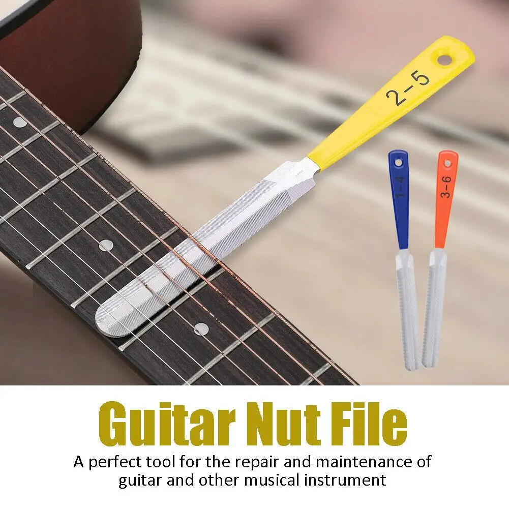 

Double Edged Guitar Nut Files Saddle Fret Crowning Luthier Repair Tool Set Of 3 Tapered And V Shaped Fast Delivery