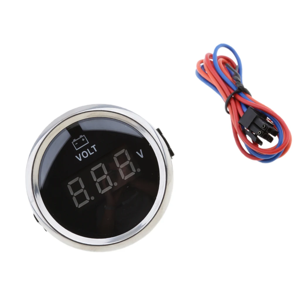 1 Piece Digital LED Voltmeter Gauge Autometer Digital Electronic Voltmeter Volt Meter