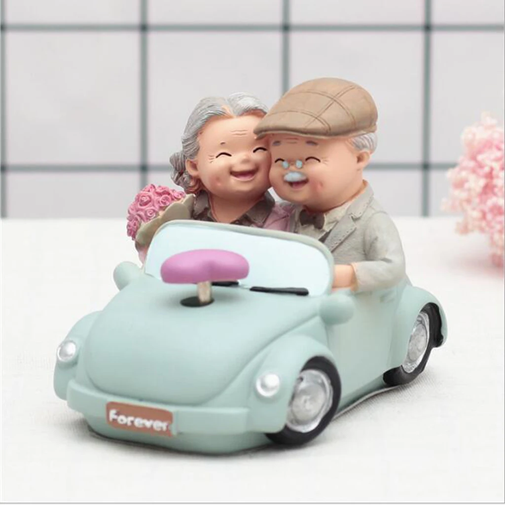 Couple Miniature Dollhouse Fairy Garden Terrarium Bonsai Scenery Decor Craft