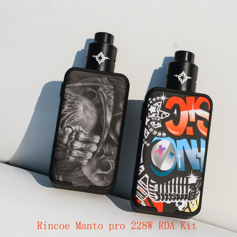 Новейший комплект Rincoe Manto pro 228W RDA питание от двух аккумуляторов 18650 с антиударным