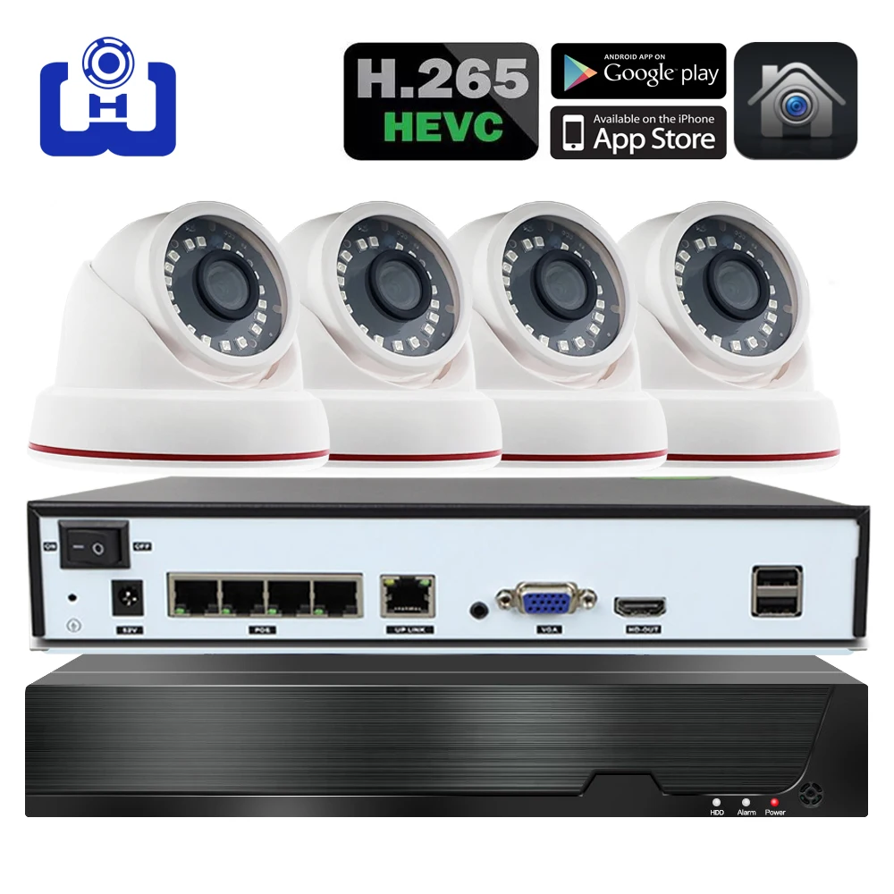 Камера видеонаблюдения 4 канала 5 МП POE H.265 P2P P6Spro 2 | Безопасность и защита
