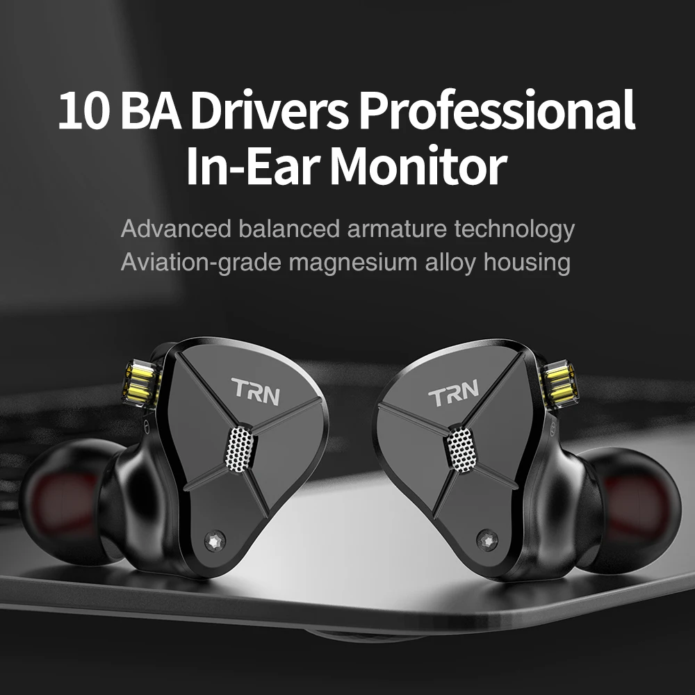 Fone de Ouvido Fones com Cabo Unidade Motorista no Ouvido 10 Amarture Equilibrada Alta Fidelidade dj Monitor Qdc V80 V90 T200 Trn Ba5 10ba - Image 2