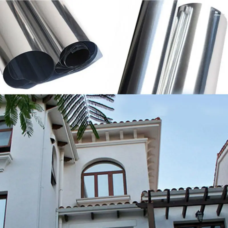 Privacy One Way Mirror Window Tint Film Solar Insulate Glass Reflection Sticker