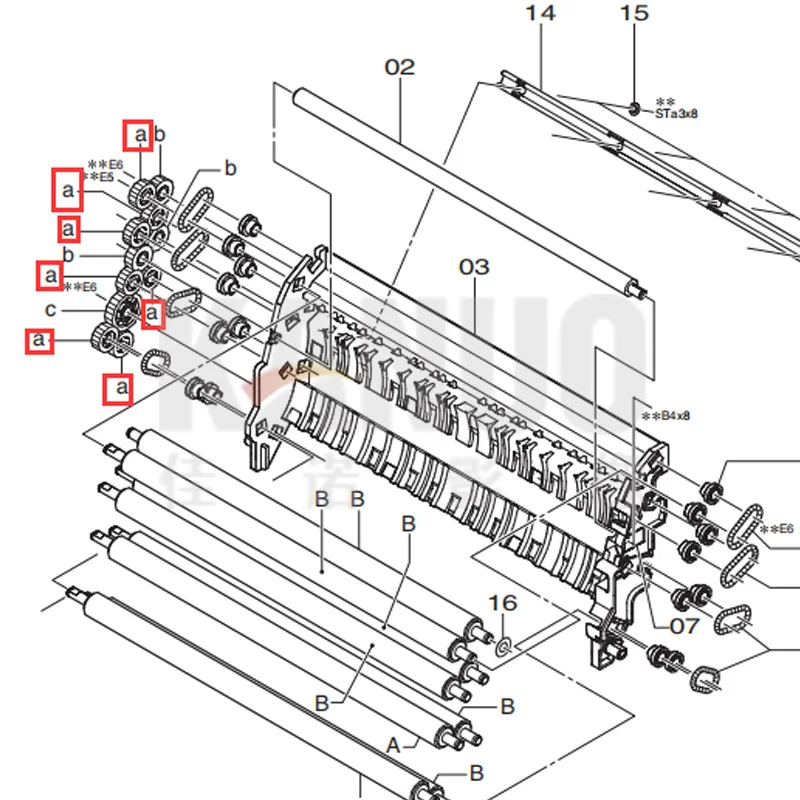 (10 шт./лот) 327F1121646 Gear D16T для сушки входной стойки/секции кроссовера Fuji