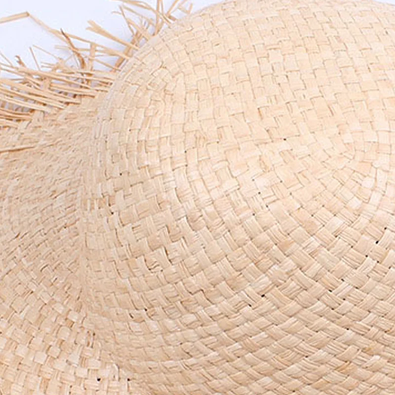 Шляпы от солнца для женщин, пляжная кепка s Sombreros с широкими полями, Пляжная боковая Кепка, женская соломенная шляпа из рафии