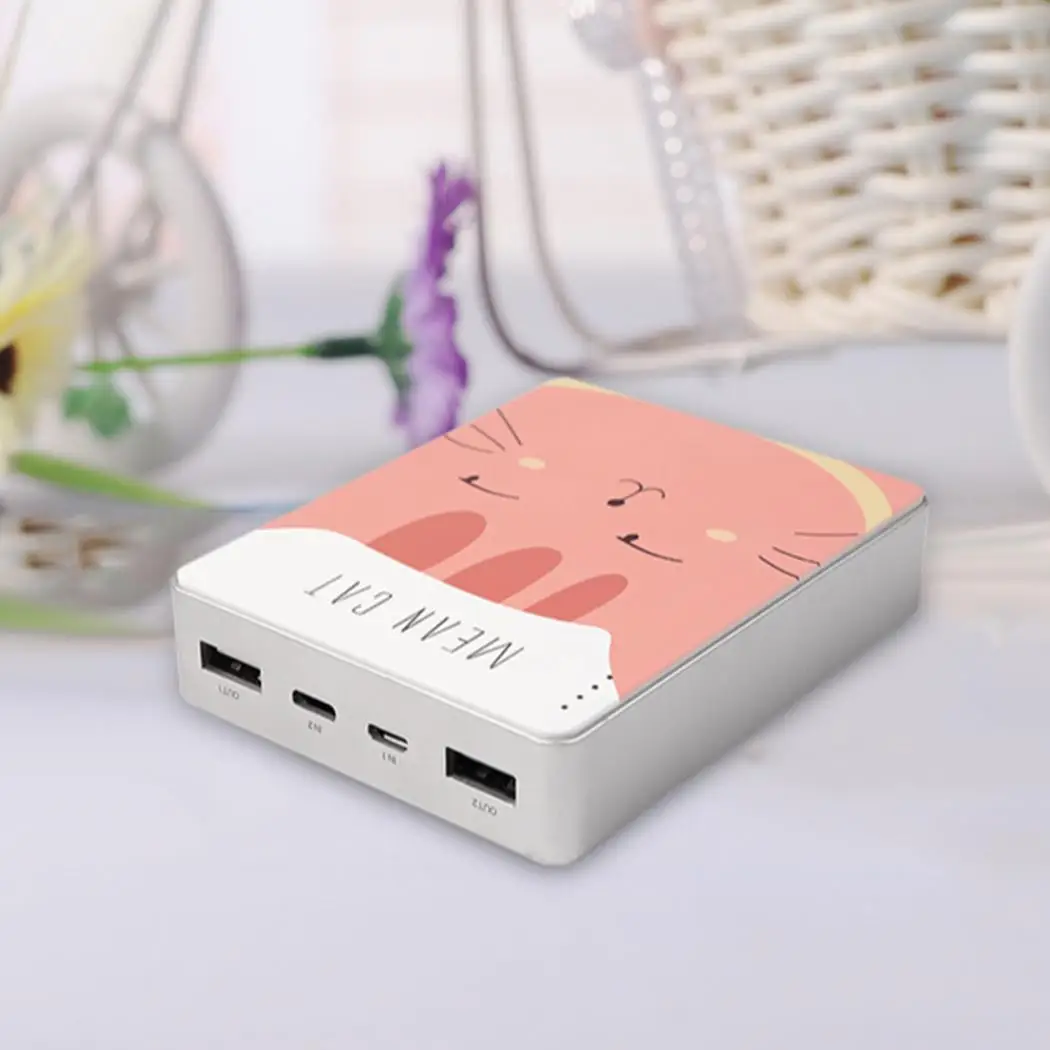 Модный Мини Портативный милый мультфильм Мульти USB ручной выход банк питания для дома, офиса, открытый 70% заряда