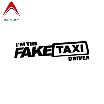 

Aliauto Fun Letters Car Sticker I'm The Fake Taxi Driver Vinyl Black/silver Reflective Creative Personality Decals,17cm*4cm