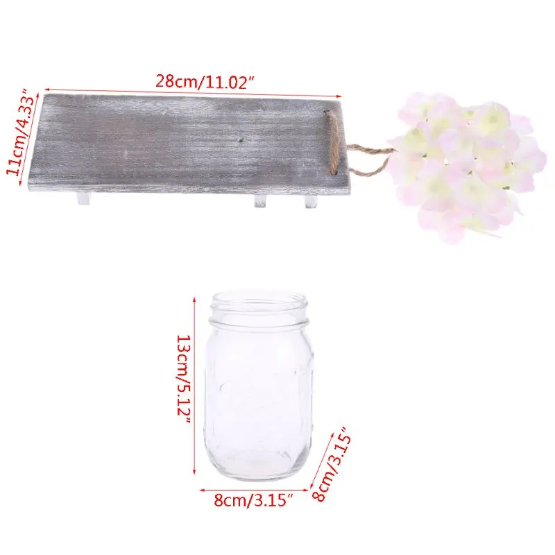 Деревенский DIY Mason Jar бутылка цветок светодиодный Сказочный светильник Настенный светильник бра для дома Свадебные украшения