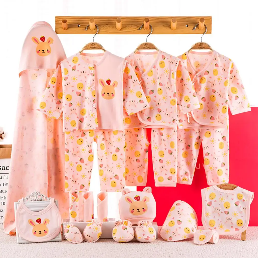 Kidlove/детский хлопковый костюм с рисунком кролика из мультфильма, 19 шт., Подарочный комплект, Товары для малышей
