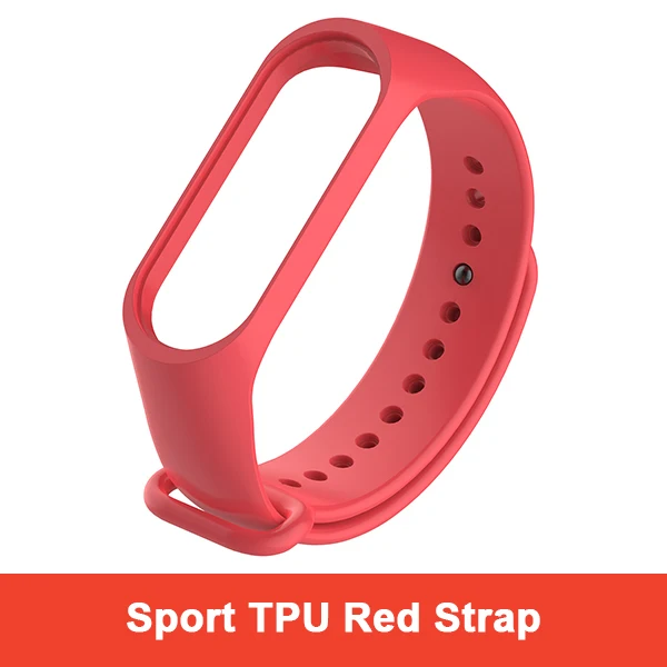 Mi Band 4/3 спортивный ремешок для TPU mi Band 4/3 наручные Новейший цветной экран 12 цветов на выбор для Xiaomi mi группа 4 и mi Band 3 - Цвет: TPU Red