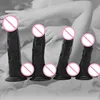 Black Erotic Soft Jelly Dildo Multiple models  G-spot Adult Anal Butt Plug Penis realistic glass dildos glass dildo dicks toys 1