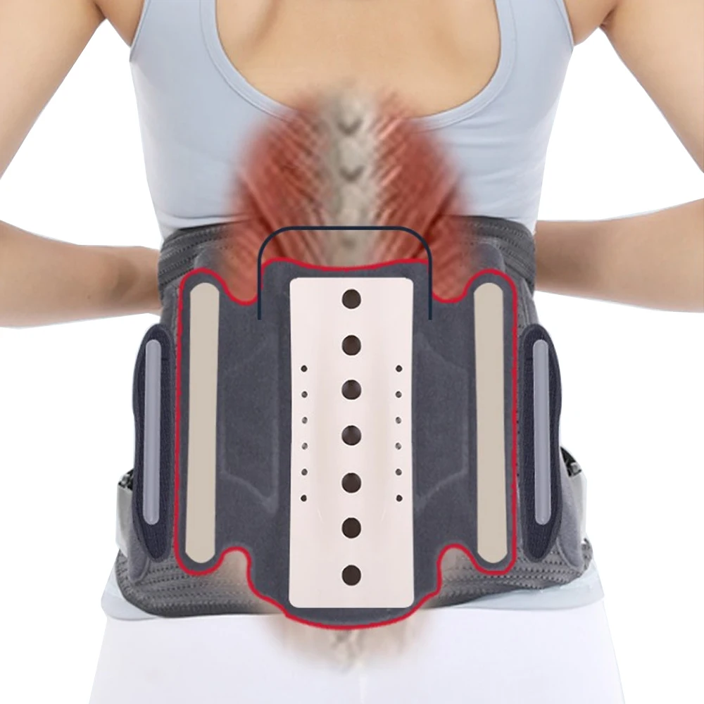 

Adjustable Neoprene Alloy Bone Lumbar Support Belt Pain Relief Lower Back Brace Belt Waist Protection Orthopedic Disc Herniation