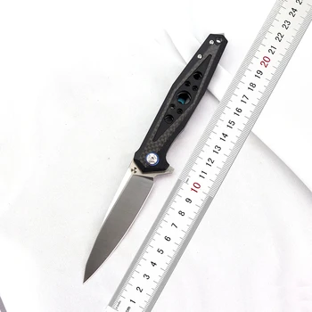 

Cold ice JR3347 folding knife D2 blade G10+ carbon fiber hollow handle outdoor self-defense camping hunting fruit knife EDC tool