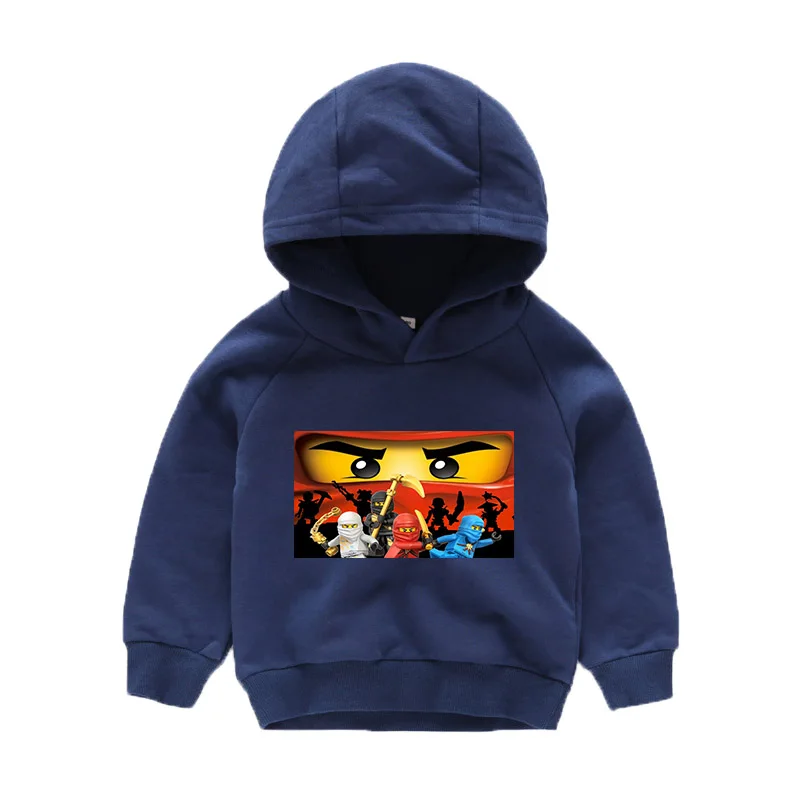 Color 4 Ninjago/футболка с капюшоном для мальчиков от 2 до 10 лет Детский костюм кино «ниндзя» хлопковая одежда детский синий свитер верхняя одежда, базовое пальто для девочек - Цвет: Color 4