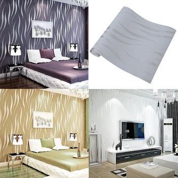 

stripe wave Non-woven Background wallpaper