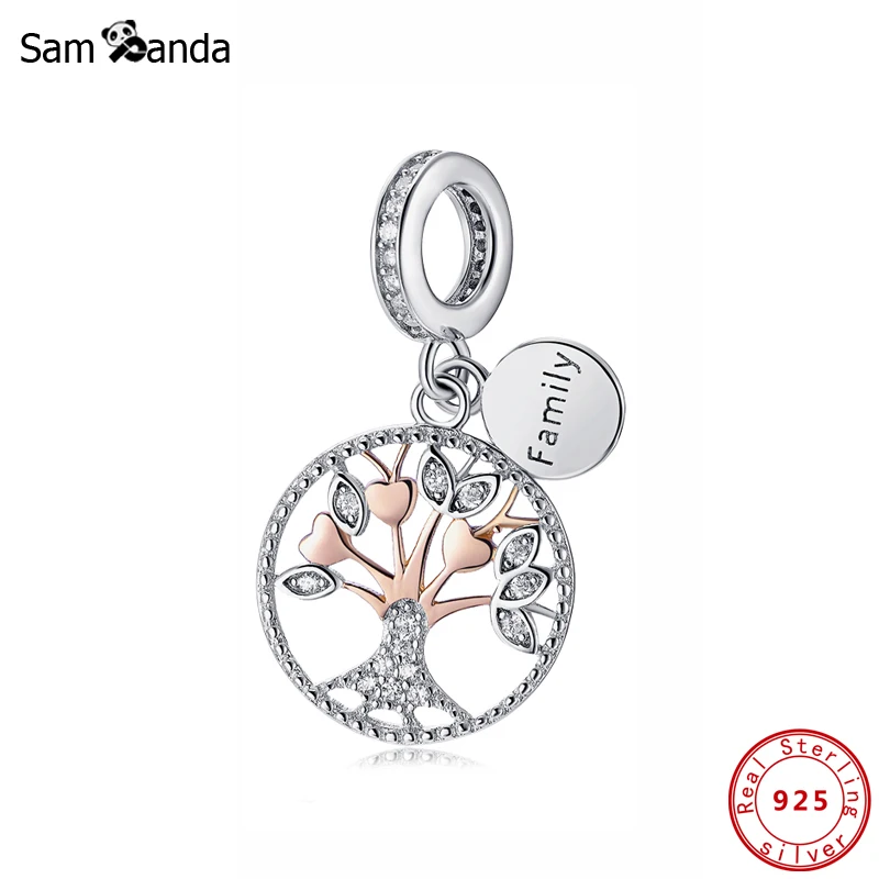 925 Sterling Silver Beads Charms Rose 