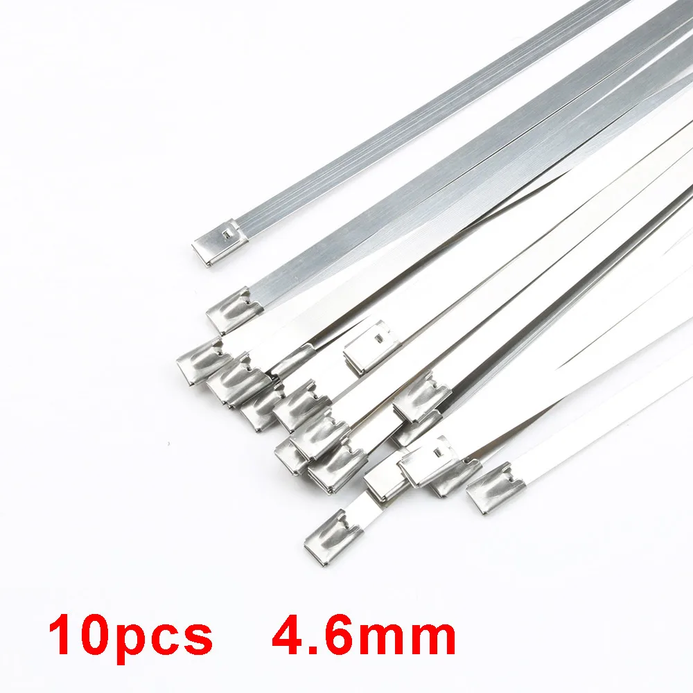 Cable ties cable tie nylon zip ties Self-Locking Stainless Steel wires metal cable ties 4.6mm width 10PCS 4.6x100-450