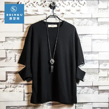 

3473-Short-sleeved T-shirt cotton round neck print loose t-shirt half-sleeve t-shirt tide clothes