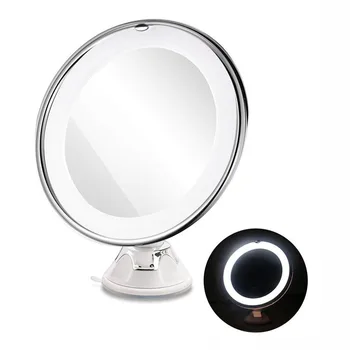

7X nifying Makeup Mirror Cosmetic Led Locking Suction Cup Bright Diffused Light 360 Degree Rotating Cosmetic Makeup