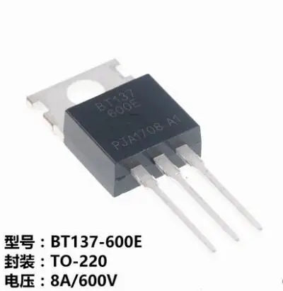 10 шт./лот Triac BT137 8 600 В TO-220 | Электронные компоненты и принадлежности