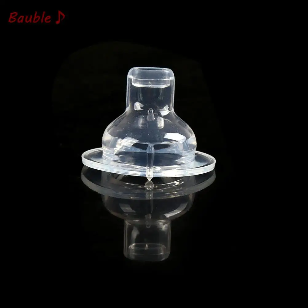 2PCS Hot Sell Baby Feeding Tools Silicone Duckbill Pacifier Wide Caliber Nipple Safety High Quality Safe material