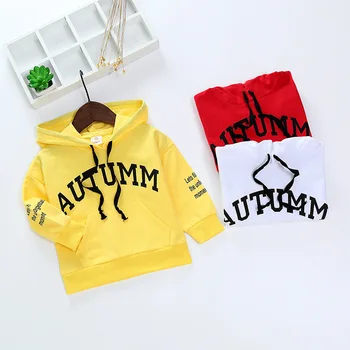 

2020 New Boys Hoodies Children's Long Sleeve Letter Cotton Sweatshirts For Kids Boy Casual Tops Sportswear 3 Colors