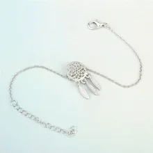 Европа и Америка аксессуары Мода стиль Ловец снов серии медь деликатность текстурированные полые браслет на ногу с перьями